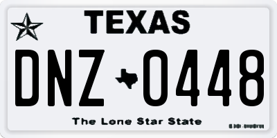 TX license plate DNZ0448