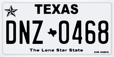 TX license plate DNZ0468
