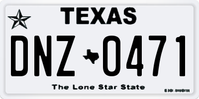 TX license plate DNZ0471