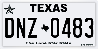 TX license plate DNZ0483