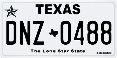 TX license plate DNZ0488