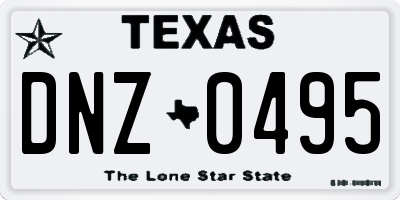 TX license plate DNZ0495
