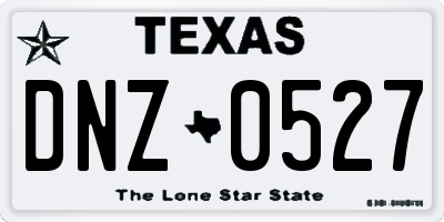 TX license plate DNZ0527