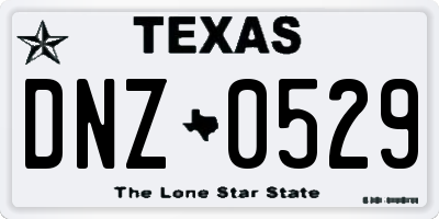 TX license plate DNZ0529