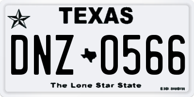 TX license plate DNZ0566