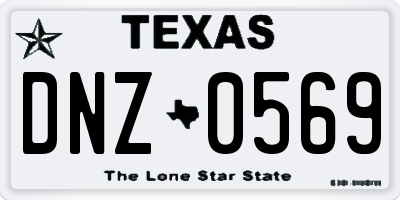 TX license plate DNZ0569