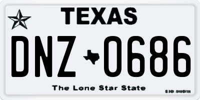 TX license plate DNZ0686