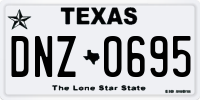 TX license plate DNZ0695