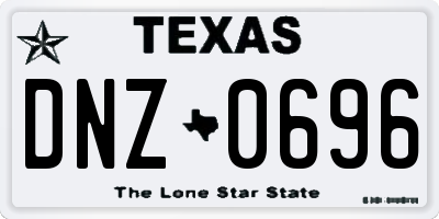 TX license plate DNZ0696
