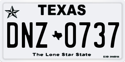 TX license plate DNZ0737