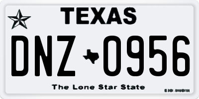 TX license plate DNZ0956