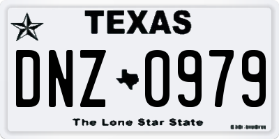 TX license plate DNZ0979