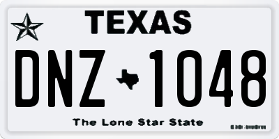 TX license plate DNZ1048