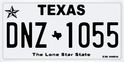 TX license plate DNZ1055
