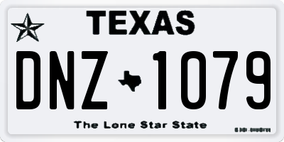 TX license plate DNZ1079