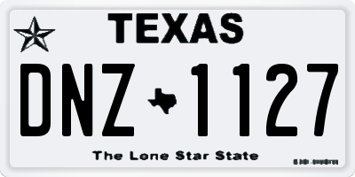 TX license plate DNZ1127