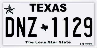 TX license plate DNZ1129