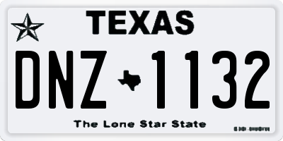 TX license plate DNZ1132