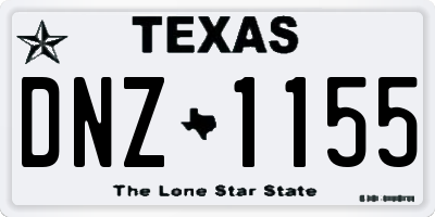 TX license plate DNZ1155