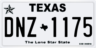 TX license plate DNZ1175