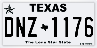 TX license plate DNZ1176