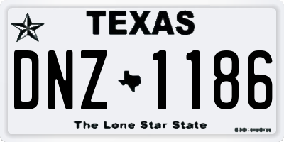 TX license plate DNZ1186