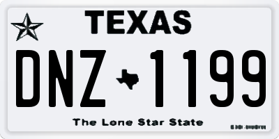 TX license plate DNZ1199