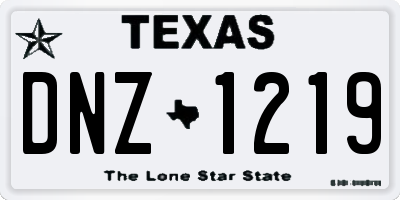 TX license plate DNZ1219