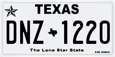 TX license plate DNZ1220