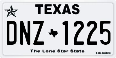 TX license plate DNZ1225