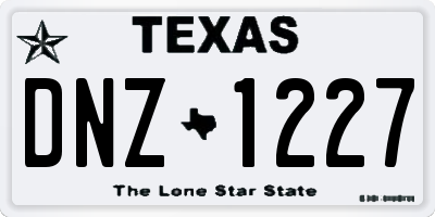 TX license plate DNZ1227