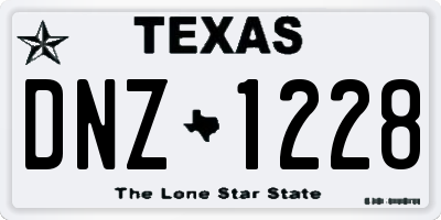 TX license plate DNZ1228