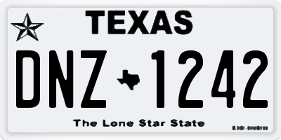 TX license plate DNZ1242