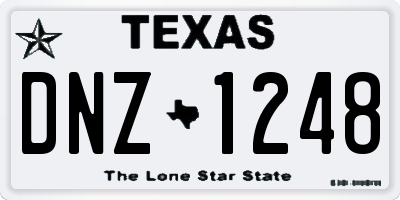 TX license plate DNZ1248
