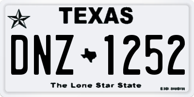 TX license plate DNZ1252