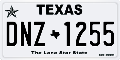 TX license plate DNZ1255