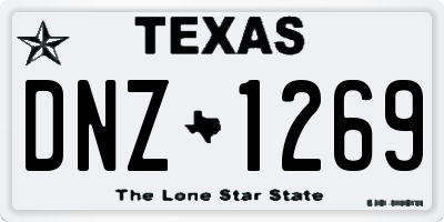 TX license plate DNZ1269