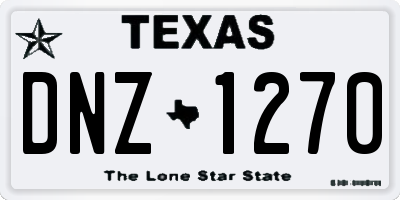 TX license plate DNZ1270
