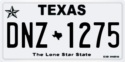 TX license plate DNZ1275
