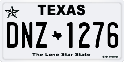 TX license plate DNZ1276