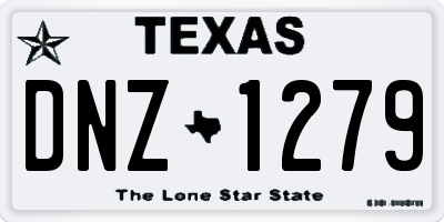 TX license plate DNZ1279