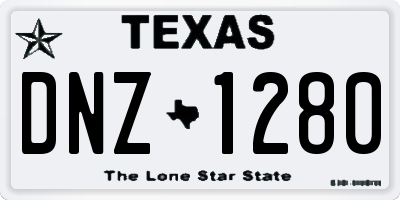 TX license plate DNZ1280