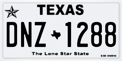 TX license plate DNZ1288