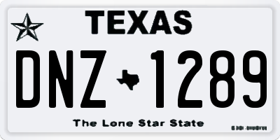 TX license plate DNZ1289