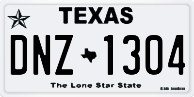 TX license plate DNZ1304