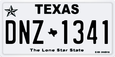 TX license plate DNZ1341