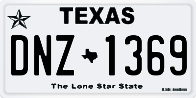 TX license plate DNZ1369