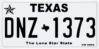TX license plate DNZ1373