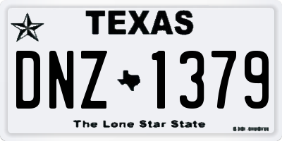 TX license plate DNZ1379