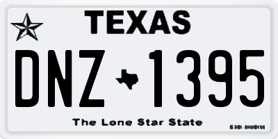TX license plate DNZ1395